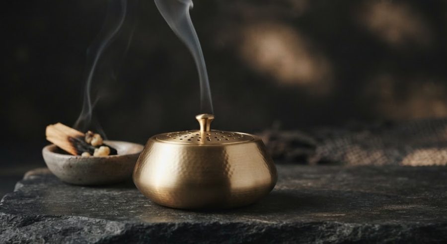 Brass Incense Burner — alternate view